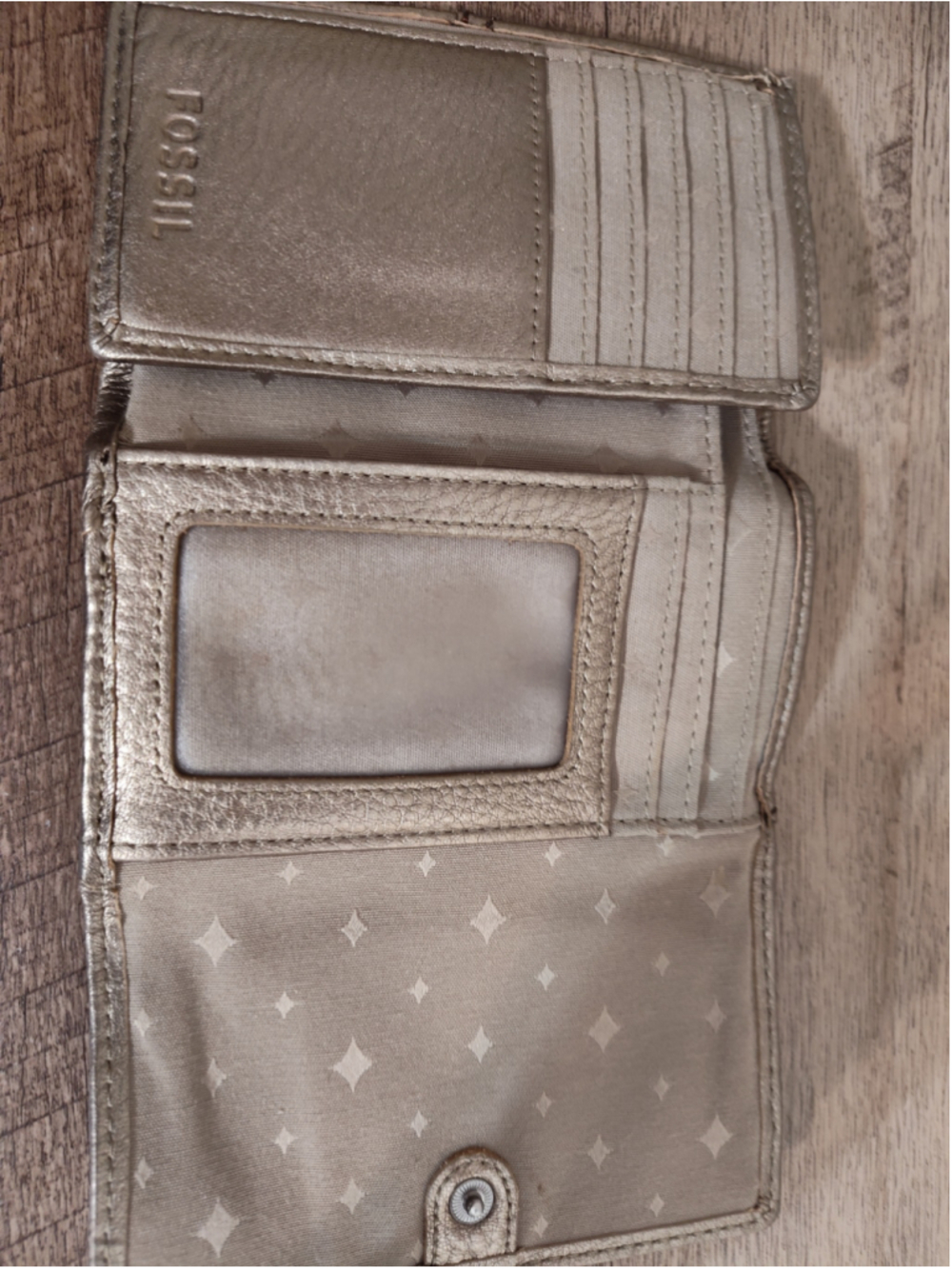Women's Fossil Leather Wallet One Size Gold - Picture 4 of 9